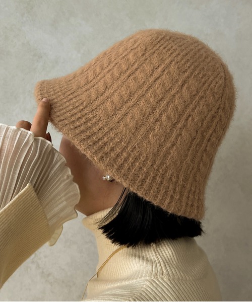 apres jour clair（アプレジュールクレア）の「【apres jour clair×ARIAZ】ニットハット（ハット・レディース・ベージュ/アイボリー・FREE）」の5枚目の写真