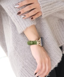 Urban Coral | Apple Watch Band / アップルウォッチ バンド くすみカラースリムレザー / Urban Coral(デジタル腕時計)