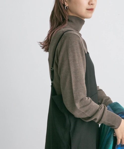 KBF（ケイビーエフ）の「ハイネックコンパクトニット（ニット/セーター・レディース・ブラウン/グリーン/オレンジ・ONE）」の21枚目の写真