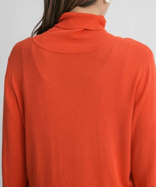 KBF（ケイビーエフ）の「ハイネックコンパクトニット（ニット/セーター・レディース・ブラウン/グリーン/オレンジ・ONE）」の11枚目の写真