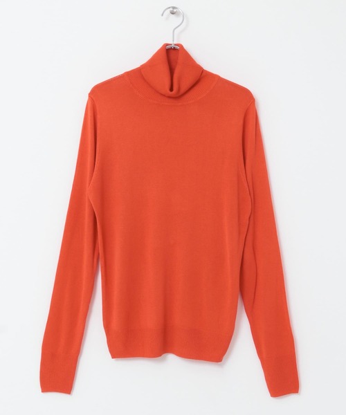 KBF（ケイビーエフ）の「ハイネックコンパクトニット（ニット/セーター・レディース・ブラウン/グリーン/オレンジ・ONE）」の8枚目の写真