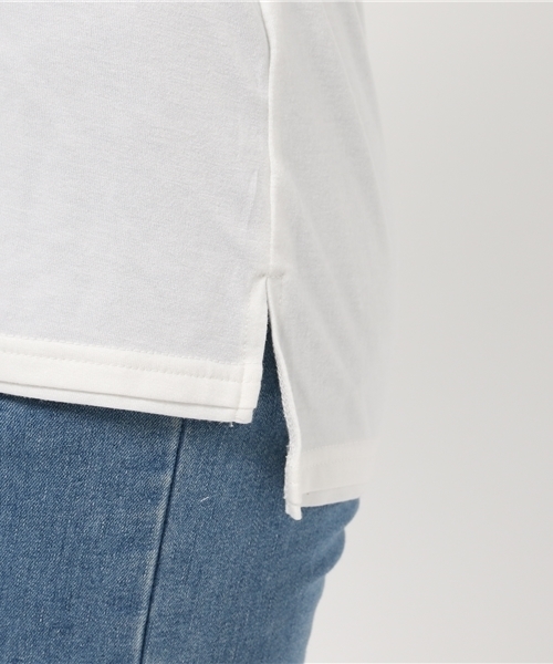 OUTLET（アウトレット）の「【DouDou】クルーカットソー（Tシャツ/カットソー・レディース・オフホワイト・FREE）」の7枚目の写真