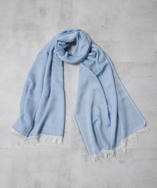 MEN'S BIGI（メンズビギ）の「ペイズリージャカードストール（ストール/ショール・メンズ・サックスブルー/ベージュ・FREE）」の2枚目の写真