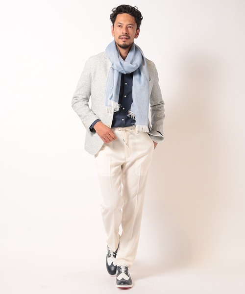 MEN'S BIGI（メンズビギ）の「ペイズリージャカードストール（ストール/ショール・メンズ・サックスブルー/ベージュ・FREE）」の11枚目の写真