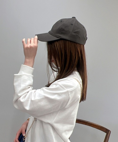 un dix cors（アンディコール）の「綿麻キャップ（キャップ・レディース・チャコールグレー/ブラウン/ライトベージュ・FREE）」の7枚目の写真