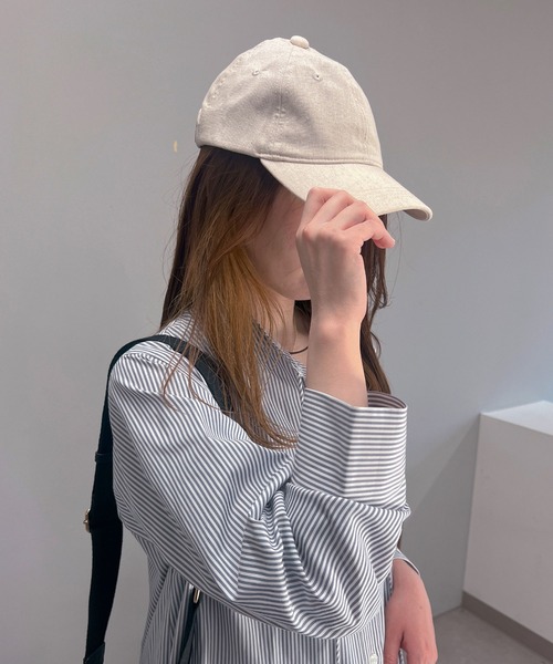 un dix cors（アンディコール）の「綿麻キャップ（キャップ・レディース・チャコールグレー/ブラウン/ライトベージュ・FREE）」の6枚目の写真