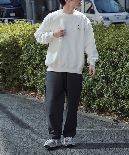 BEAMS HEART(ビームスハート)の「【ユニセックス】タキビ ベアー ビッグ スウェット(スウェット・メンズ・オフホワイト/ホワイト系その他/ネイビー・SMALL/MEDIUM/LARGE)」の14枚目の写真