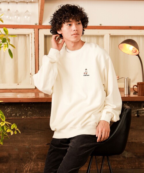 BEAMS HEART(ビームスハート)の「【ユニセックス】タキビ ベアー ビッグ スウェット(スウェット・メンズ・オフホワイト/ホワイト系その他/ネイビー・SMALL/MEDIUM/LARGE)」の21枚目の写真