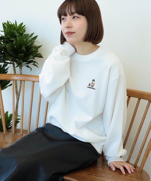 BEAMS HEART(ビームスハート)の「【ユニセックス】タキビ ベアー ビッグ スウェット(スウェット・メンズ・オフホワイト/ホワイト系その他/ネイビー・SMALL/MEDIUM/LARGE)」の11枚目の写真