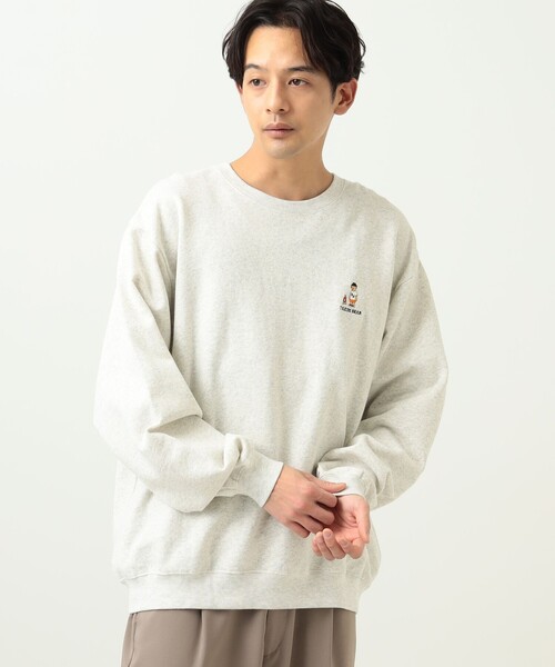 BEAMS HEART(ビームスハート)の「【ユニセックス】タキビ ベアー ビッグ スウェット(スウェット・メンズ・オフホワイト/ホワイト系その他/ネイビー・SMALL/MEDIUM/LARGE)」の13枚目の写真