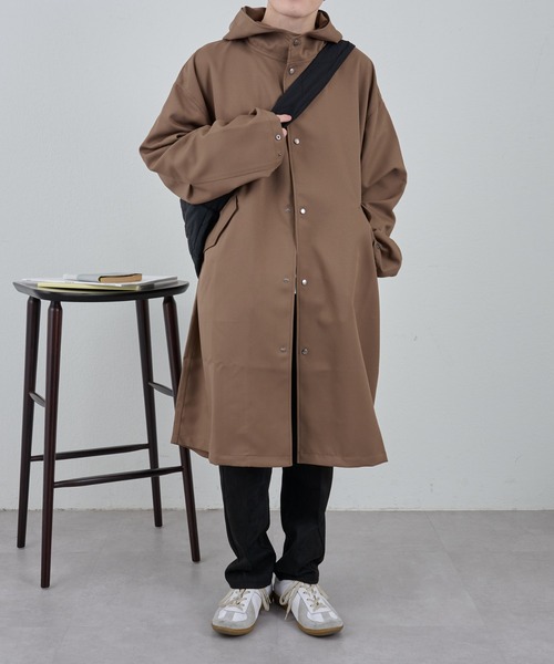 COLONY 2139（コロニートゥーワンスリーナイン）の「テックツイルオーバーモッズコート（モッズコート・メンズ・ブラック/ブラウン・LARGE/MEDIUM）」の2枚目の写真