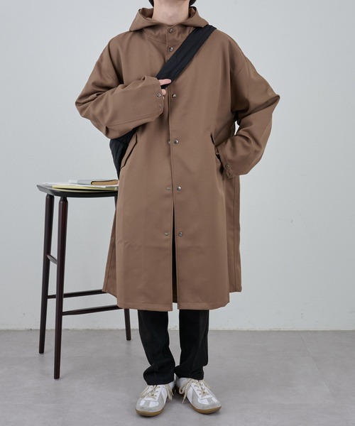 COLONY 2139（コロニートゥーワンスリーナイン）の「テックツイルオーバーモッズコート（モッズコート・メンズ・ブラック/ブラウン・LARGE/MEDIUM）」の4枚目の写真