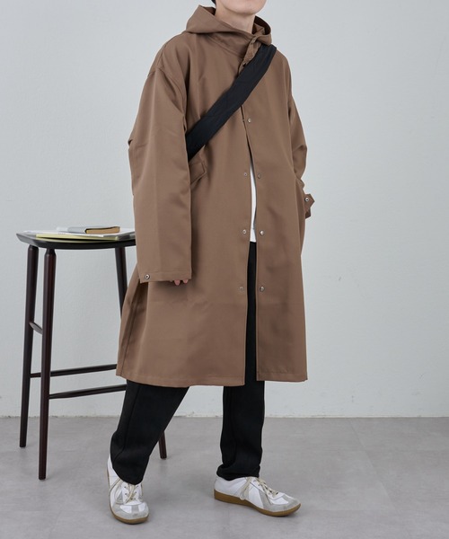 COLONY 2139（コロニートゥーワンスリーナイン）の「テックツイルオーバーモッズコート（モッズコート・メンズ・ブラック/ブラウン・LARGE/MEDIUM）」の9枚目の写真