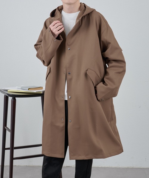 COLONY 2139（コロニートゥーワンスリーナイン）の「テックツイルオーバーモッズコート（モッズコート・メンズ・ブラック/ブラウン・LARGE/MEDIUM）」の21枚目の写真