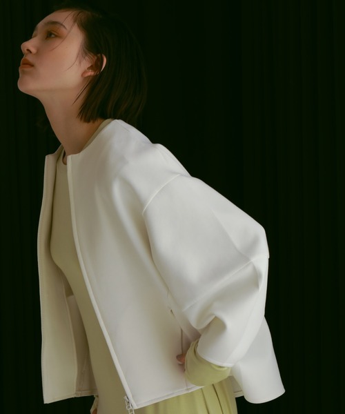 e/rm（イーアールエム）の「【e/rm】パフカーディガンセットワンピース（ワンピース・レディース・ブラック/グレー/オフホワイト・FREE）」の6枚目の写真