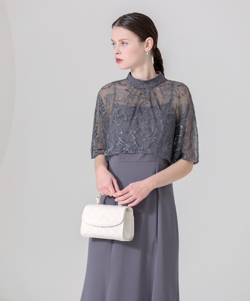Leja（レジャ）の「【LEJA】ケープ風刺繍レースボレロマーメイドキャミ