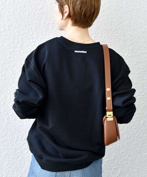 monmimi(モンミミ)の「【SHIPS any別注】MONMIMI: ロゴ プリント スウェット 23SS(スウェット・レディース・ライトグリーン/ベージュ/ブラック・ONE SIZE)」の15枚目の写真
