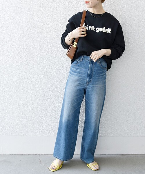 monmimi(モンミミ)の「【SHIPS any別注】MONMIMI: ロゴ プリント スウェット 23SS(スウェット・レディース・ライトグリーン/ベージュ/ブラック・ONE SIZE)」の17枚目の写真