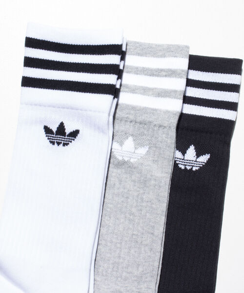 adidas（アディダス）の「《WEB限定》【ADIDAS/アディダス】オリジナルス ソリッドクルーソックス/靴下（ソックス/靴下・メンズ・ホワイト/ブラック・FREE）」の5枚目の写真