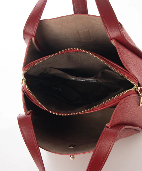 cache cache(カシュ カシュ)の「カシュカシュ cachecache / 3レイヤーヒネリ金具2wayトート(トートバッグ・レディース・ベージュ系その他/アイボリー/レッド/ブラック/ホワイト系その他/キャメル/イエロー・FREE)」の19枚目の写真