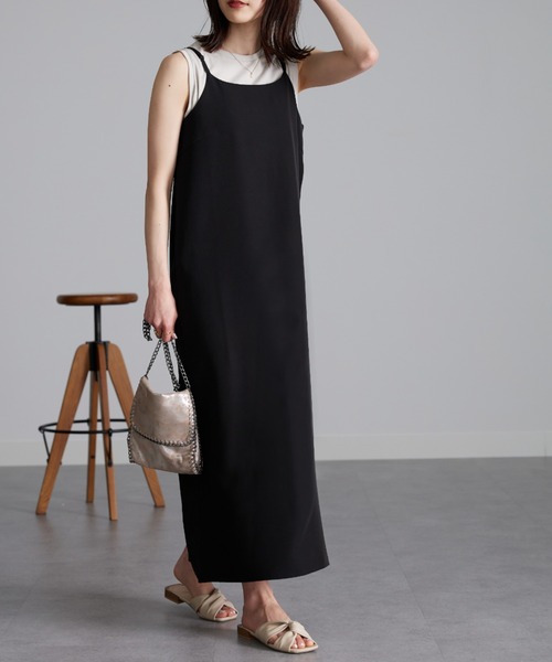 R♡R◇新品 アルジ－◇接触冷感 肩あきりぼんワンピース 140 着痩せ抜群 接触冷感 冷感 前後2wayロングワンピース シワなし