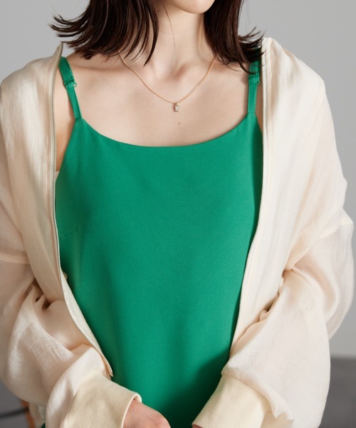 RANAN(ラナン)の「接触冷感/Iラインキャミワンピース(ワンピース・レディース・クリアグリーン/ブラック・M/LL/L)」の18枚目の写真