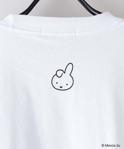 Miffy（ ミッフィー）の「【 MIFFY/ミッフィー】コラボ Tシャツ ドロップショルダー 　オーバーサイズ（Tシャツ/カットソー・メンズ・ピンク系その他/オフホワイト/ブルー系その他/ホワイト・MEDIUM/SMALL/X-LARGE/LARGE）」の15枚目の写真