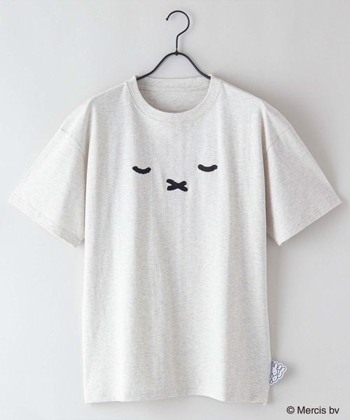 Miffy（ ミッフィー）の「【 MIFFY/ミッフィー】コラボ Tシャツ ドロップショルダー 　オーバーサイズ（Tシャツ/カットソー・メンズ・ピンク系その他/オフホワイト/ブルー系その他/ホワイト・MEDIUM/SMALL/X-LARGE/LARGE）」の6枚目の写真