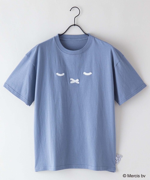 Miffy（ ミッフィー）の「【 MIFFY/ミッフィー】コラボ Tシャツ ドロップショルダー 　オーバーサイズ（Tシャツ/カットソー・メンズ・ピンク系その他/オフホワイト/ブルー系その他/ホワイト・MEDIUM/SMALL/X-LARGE/LARGE）」の7枚目の写真