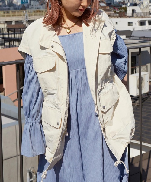 w closet（ダブルクローゼット）の「キャンディスリーブバックリボンワンピース（ワンピース・レディース・ミント/キナリ/ブルーパープル・FREE）」の14枚目の写真