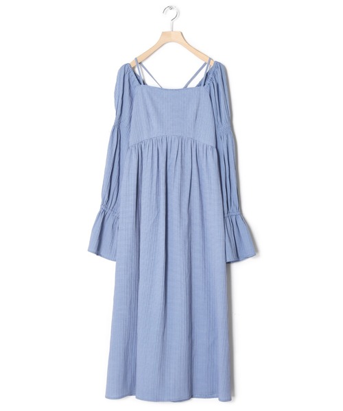 w closet（ダブルクローゼット）の「キャンディスリーブバックリボンワンピース（ワンピース・レディース・ミント/キナリ/ブルーパープル・FREE）」の8枚目の写真