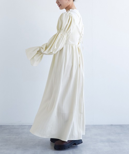 w closet（ダブルクローゼット）の「キャンディスリーブバックリボンワンピース（ワンピース・レディース・ミント/キナリ/ブルーパープル・FREE）」の17枚目の写真