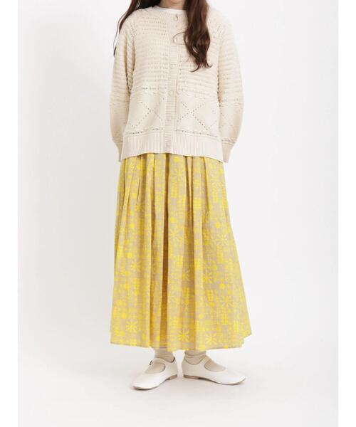 sm2rhythm（サマンサモスモスリズム）の「プリントタックスカート（スカート・レディース・イエロー/ブルー/ブラック・ﾌﾘ-）」の11枚目の写真