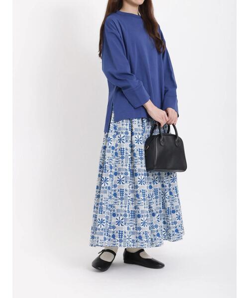 sm2rhythm（サマンサモスモスリズム）の「プリントタックスカート（スカート・レディース・イエロー/ブルー/ブラック・ﾌﾘ-）」の14枚目の写真