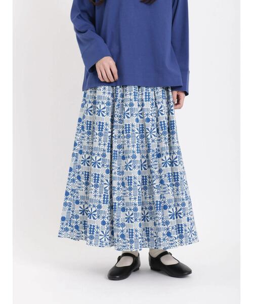 sm2rhythm（サマンサモスモスリズム）の「プリントタックスカート（スカート・レディース・イエロー/ブルー/ブラック・ﾌﾘ-）」の15枚目の写真