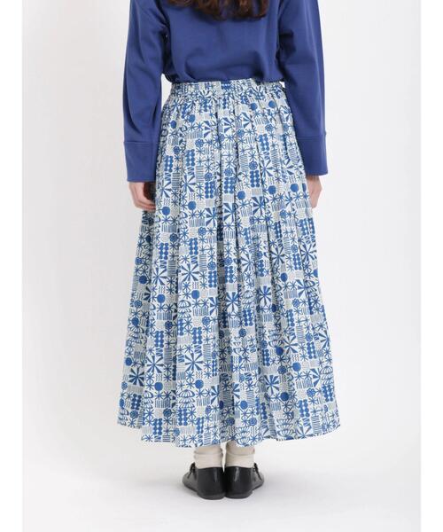 sm2rhythm（サマンサモスモスリズム）の「プリントタックスカート（スカート・レディース・イエロー/ブルー/ブラック・ﾌﾘ-）」の18枚目の写真