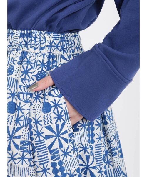 sm2rhythm（サマンサモスモスリズム）の「プリントタックスカート（スカート・レディース・イエロー/ブルー/ブラック・ﾌﾘ-）」の19枚目の写真