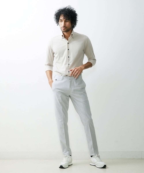 MICHEL KLEIN HOMME (ミッシェルクランオム)の「《日本製》千鳥柄イージーケア七分シャツ(シャツ/ブラウス・メンズ・ブラック/ベージュ/ブルー/グリーン・LARGE/X-LARGE/MEDIUM)」の10枚目の写真