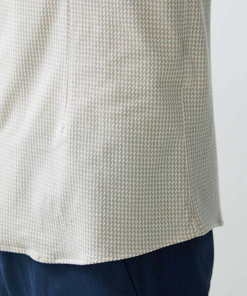 MICHEL KLEIN HOMME (ミッシェルクランオム)の「《日本製》千鳥柄イージーケア七分シャツ(シャツ/ブラウス・メンズ・ブラック/ベージュ/ブルー/グリーン・LARGE/X-LARGE/MEDIUM)」の16枚目の写真