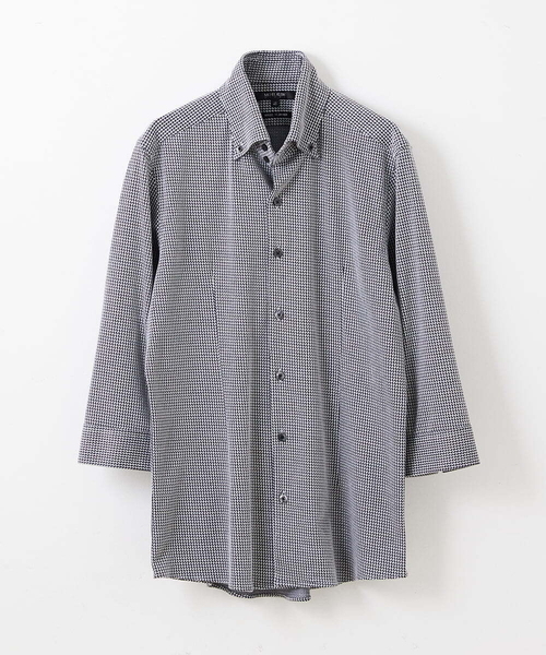MICHEL KLEIN HOMME (ミッシェルクランオム)の「《日本製》千鳥柄イージーケア七分シャツ(シャツ/ブラウス・メンズ・ブラック/ベージュ/ブルー/グリーン・LARGE/X-LARGE/MEDIUM)」の21枚目の写真