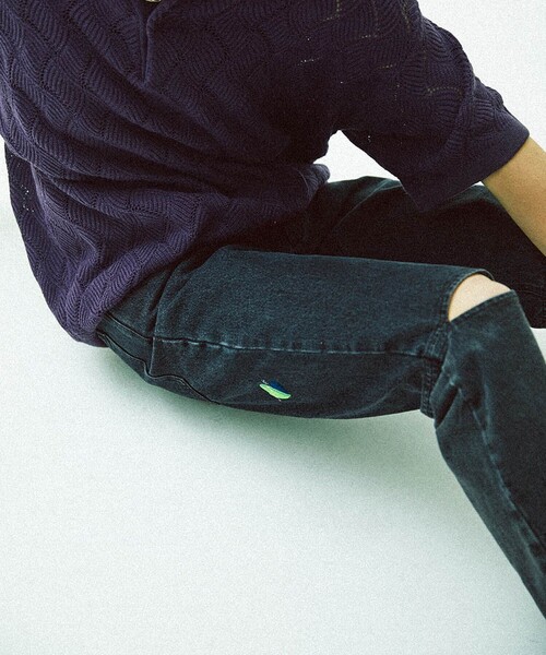 TOWNCRAFT（タウンクラフト）の「Towncraft PREP/タウンクラフトプレップ Jacquard Knit Polo/ジャカード ニットポロシャツ（ニット/セーター・メンズ・パープル/ブラック・LARGE/MEDIUM）」の7枚目の写真