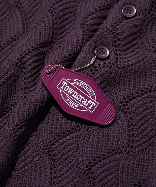 TOWNCRAFT（タウンクラフト）の「Towncraft PREP/タウンクラフトプレップ Jacquard Knit Polo/ジャカード ニットポロシャツ（ニット/セーター・メンズ・パープル/ブラック・LARGE/MEDIUM）」の17枚目の写真