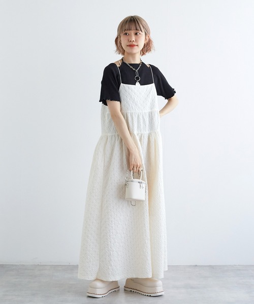 w closet(ダブルクローゼット)の「ホルターネックアメリカンスリーブプルオーバー(Tシャツ/カットソー・レディース・ブラック/ブルー系その他/ホワイト×ブラック/オフホワイト・FREE)」の10枚目の写真