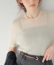 journal standard L'essage | COSOシースルーリブプルオーバー(ニット/セーター)