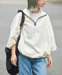 【WEB限定】ナイロンハーフジップビッグシルエットアノラックジャケット