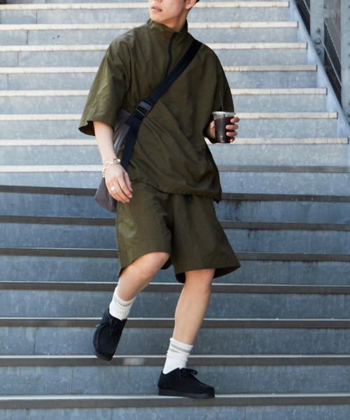 CIAOPANIC TYPY（チャオパニックティピー）の「【WEB限定】ナイロンハーフジップビッグシルエットアノラックジャケット（ナイロンジャケット・メンズ・ネイビー/オフホワイト/オリーブ・MEDIUM/LARGE）」の19枚目の写真