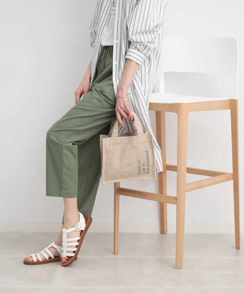 SHOO・LA・RUE（シューラルー）の「◆マルシェバッグ ミニサイズ（トートバッグ・レディース・カーキ/アイボリー/ブルー/ベージュ・00）」の5枚目の写真