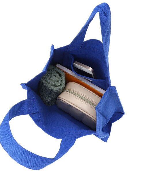 SHOO・LA・RUE（シューラルー）の「◆マルシェバッグ ミニサイズ（トートバッグ・レディース・カーキ/アイボリー/ブルー/ベージュ・00）」の14枚目の写真