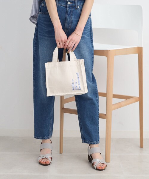 SHOO・LA・RUE（シューラルー）の「◆マルシェバッグ ミニサイズ（トートバッグ・レディース・カーキ/アイボリー/ブルー/ベージュ・00）」の15枚目の写真