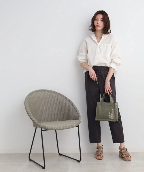 SHOO・LA・RUE（シューラルー）の「◆マルシェバッグ ミニサイズ（トートバッグ・レディース・カーキ/アイボリー/ブルー/ベージュ・00）」の18枚目の写真